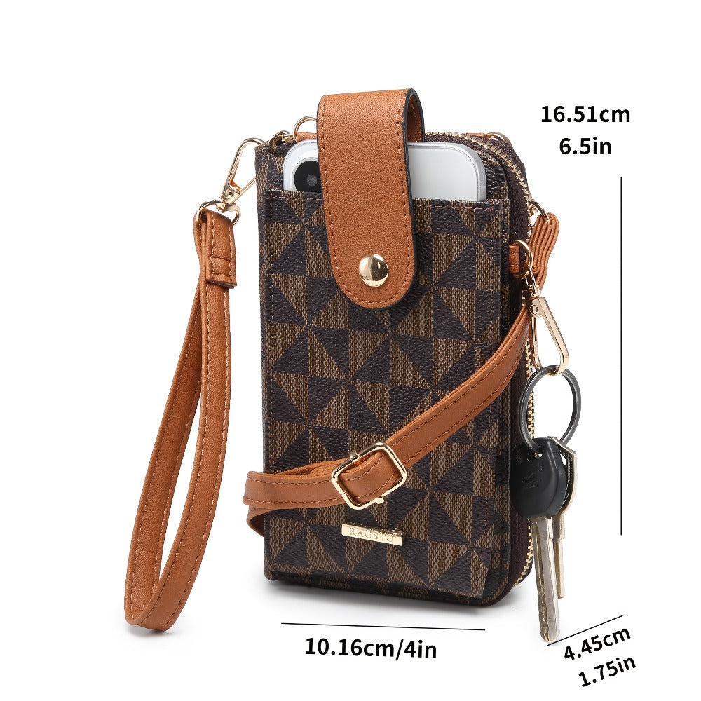 RAGSTO Women's Small Cross-body Mobile Phone Bag Wallet, Mini Shoulder Handbag with Multiple Credit Card Slots, Ladies' Perfect Valentine's Day Gift