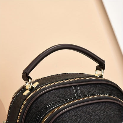 Women's Handbag with Adjustable Crossbody/Shoulder Strap, Multi- - Suitable for Casual &, Zipper Closure, - Stylish Small Bag