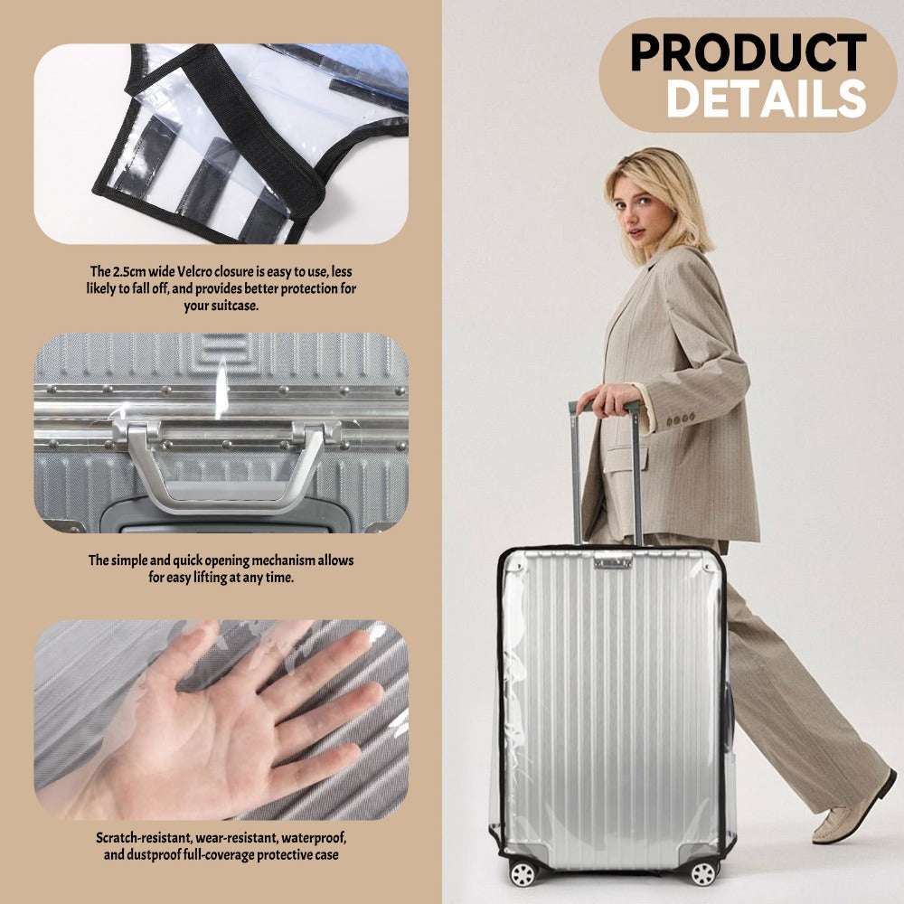 Carry On Luggage – 3 Pack, 28 Inch, PVC, Clear | Bag Vero – detail view 9