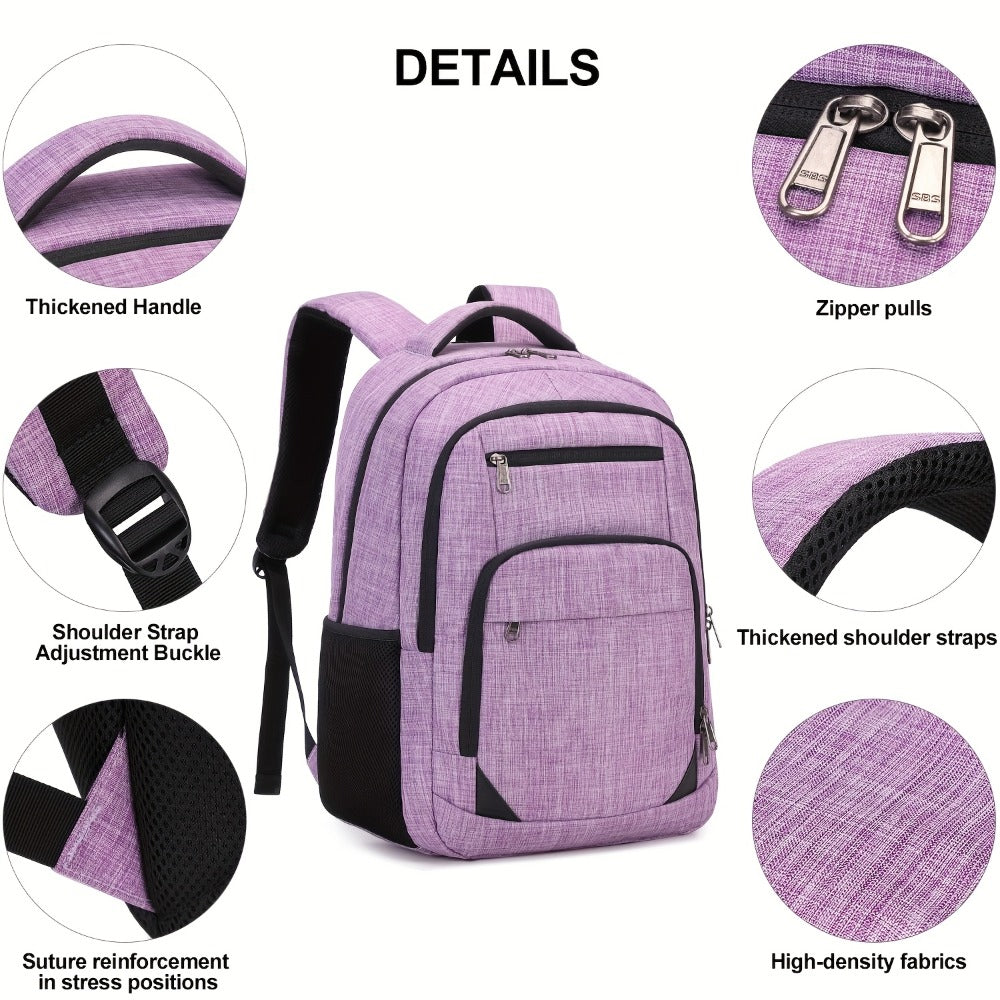 Durable Minimalist Laptop Backpack for Men & Women - 15-Inch Compartment, Adjustable Padded Straps, Multiple Pockets - Sleek Design for College, Business, Travel & Daily Commute, Sleek Modern Bag, Secure Zipper Closure, High Quality Fabric