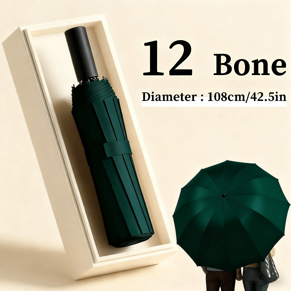 1 Oversize 12-rib Manual Umbrella-portable Travel Umbrella, Durable Umbrella Cover, Suitable for Business, Students, Men and Women-stylish and Simple Design, Heavy-duty Windproof Umbrella, Outdoor Umbrella, Solid Rib Structure.