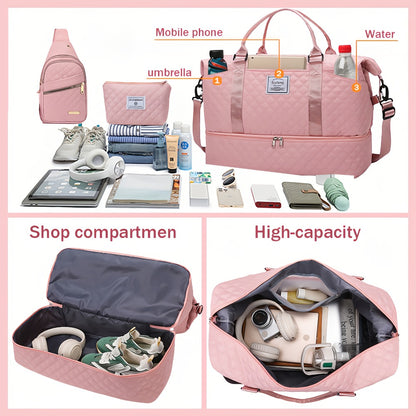 Of 3 Versatile Outdoor Bags Suitable for Travel, Including a Handbag for Women, a Crossbody Bag, a Makeup Pouch, a Beach Tote, a Storage Bag, And a Gym Bag