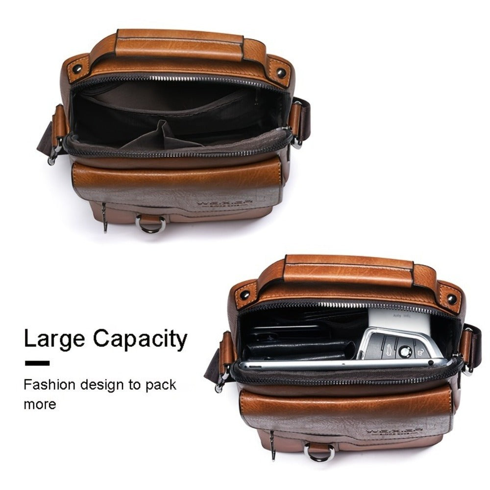 Travel Backpack – Genuine Leather, Large Capacity, Adjustable Strap, for Travel & Work | Bag Vero – detail view 5