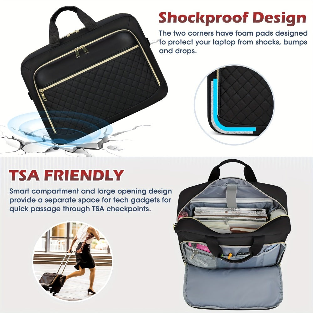 NEWHEY Laptop Bag 15.6 Inch Briefcase for Women Large Laptop Case Computer Bag Work Bag Messenger Bag for Business/Office Travel/College