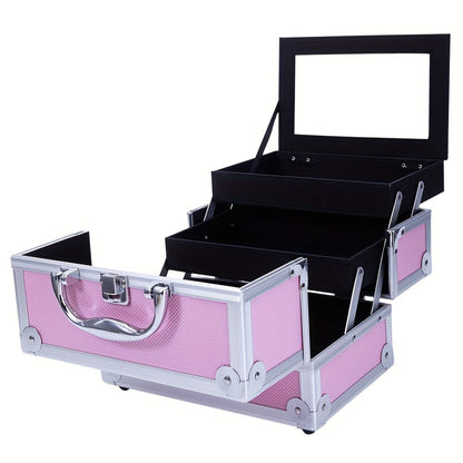 Travel Makeup Bag – Foldable, Aluminum Makeup Train Case Mirror | Bag Vero – detail view 10
