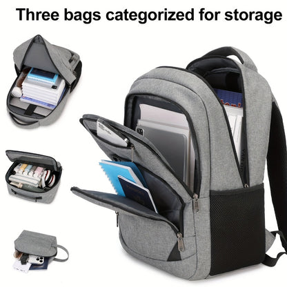 Laptop Backpack – 3 Pcs, 15.6 Inch, for Travel & Work | Bag Vero – detail view 7