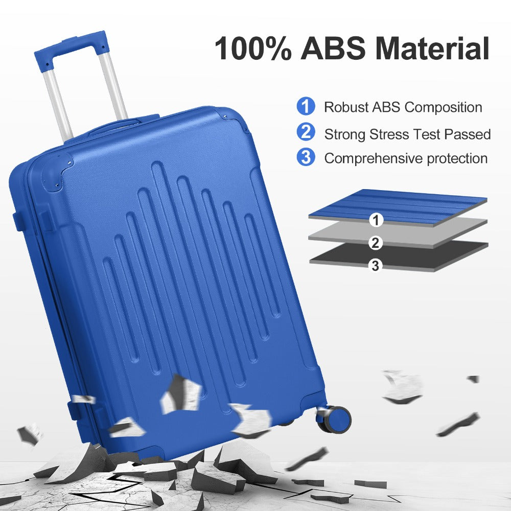 Luggage with Corner Protectors, 20/24/28 Inch Hardshell Spinner Suitcases, TSA Lock, Lightweight Large Capacity Checked & Carry-On Baggage for Travel, Business And Vacation