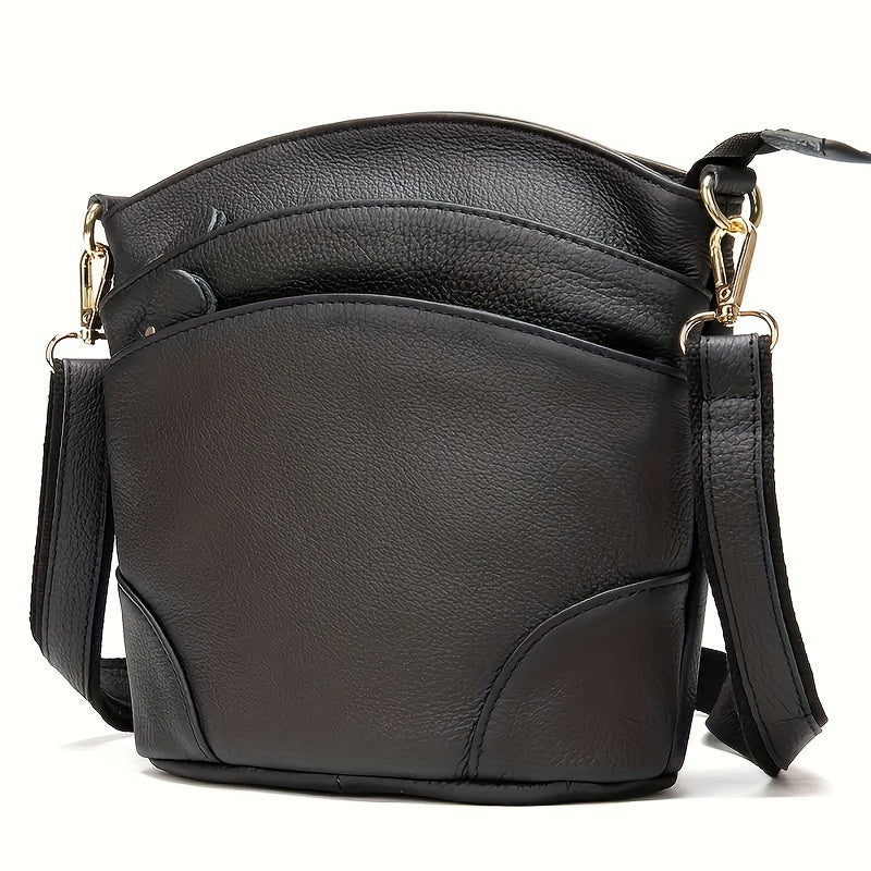 Premium Genuine Cowhide Leather Crossbody Bag for Men And Women - Luxurious, Adaptable, And Roomy with Plenty of Storage - Handbag Purse Organizer with Pockets for Smartphones