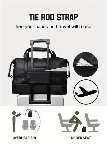 Overnight Bag Carry on Bag Travel Bag with Shoe Pouch Large - Capacity Men'S Weekend Travel Bag with Shoe Compartment Large - Capacity Sports And Fitness Bag, Men'S Handbag, Short - Distance Travel Backpack, Women'S Single - Shoulder Bag