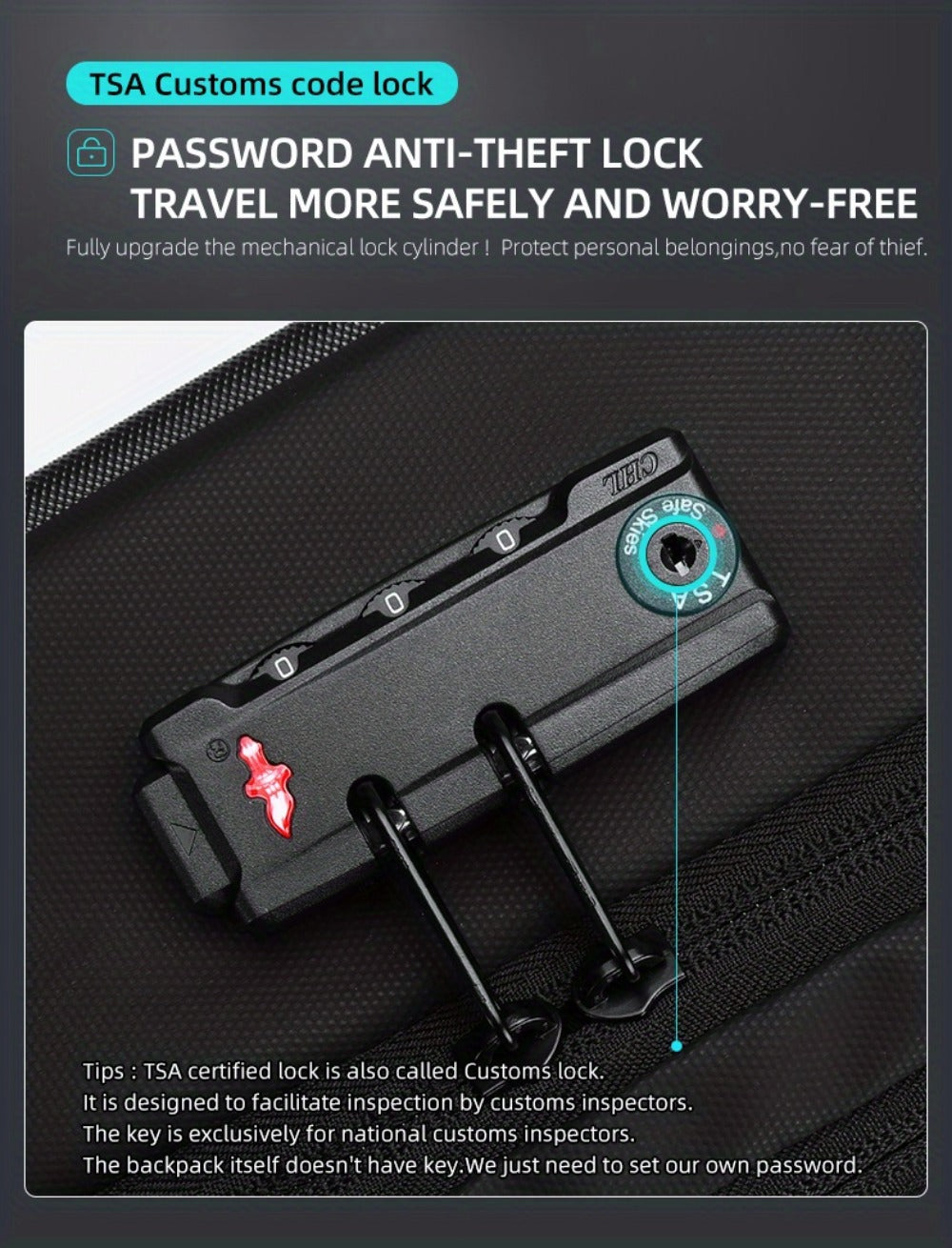 Laptop Backpack – Expandable, Anti-Theft, Large Capacity, for Travel & School | Bag Vero – detail view 19