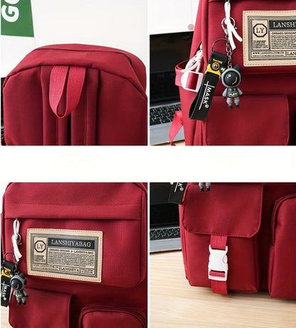 Backpack for Women – 5-Piece, Large Capacity, for School | Bag Vero – detail view 22