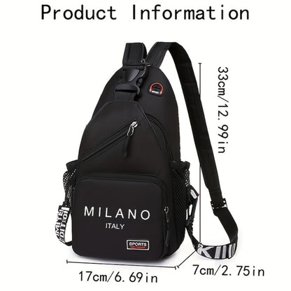 Italian-style Crossbody Bag - Large Capacity Convertible Backpack/shoulder Bag with Adjustable Shoulder Strap, Durable Polyester - Suitable for Travel And Daily Commuting - Unisex Backpack, (white/black) Crossbody Bag, Multi-functional Tote Bag