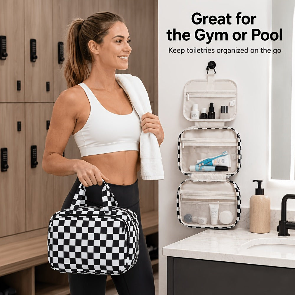Travel Makeup Bag – for Travel, Hanging Toiletry Compartment Kit Cosmetic | Bag Vero – detail view 13