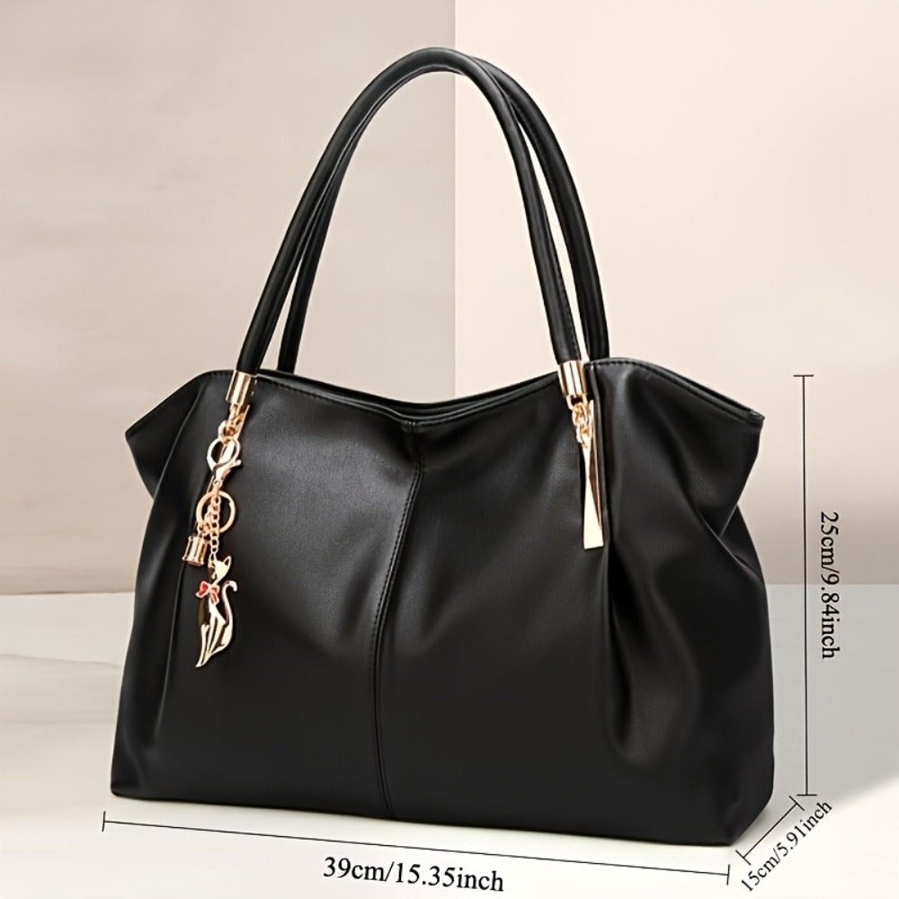 Women's Mom Tote Bag Large Capacity Chic Minimalist Textured Shoulder Crossbody Purse Versatile Multi Function Carryall