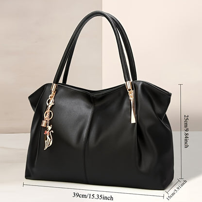 Women's Mom Tote Bag Large Capacity Chic Minimalist Textured Shoulder Crossbody Purse Versatile Multi Function Carryall