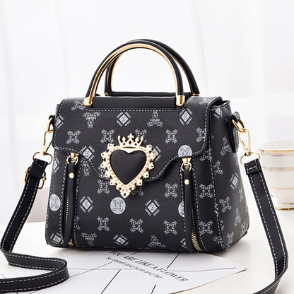 Mini Heart-shaped Women's Bag Shoulder Bag, Simple And Stylish Handbag Messenger Bag