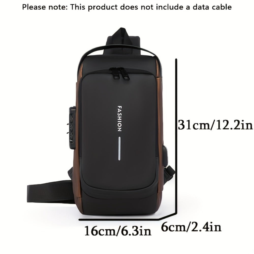 Anti-Theft Backpack, High-Capacity Adjustable Crossbody Backpack | Men'S, Anti-Theft Password Lock, Durable Fabric, Multi-Compartment Design, Secure Zipper Closure, Secure Travel Bag, It'S an Excellent Gift for Your Family And Friends