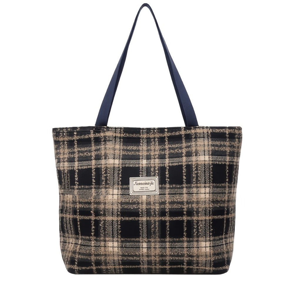 Local Warehouse - 2026 Spring/Summer New Arrival - Checkered Tote Bag, Suitable for Everyday Casual Wear And Travel, Combining Fashion And Practicality, Suitable for Campus Style, Sweet Style, Mother's Day Gift, Medium-sized Shoulder Bag