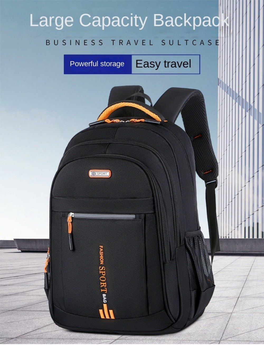 Laptop Backpack – 4 Colors, Large Capacity, Adjustable Strap, for Travel & Work | Bag Vero – detail view 18