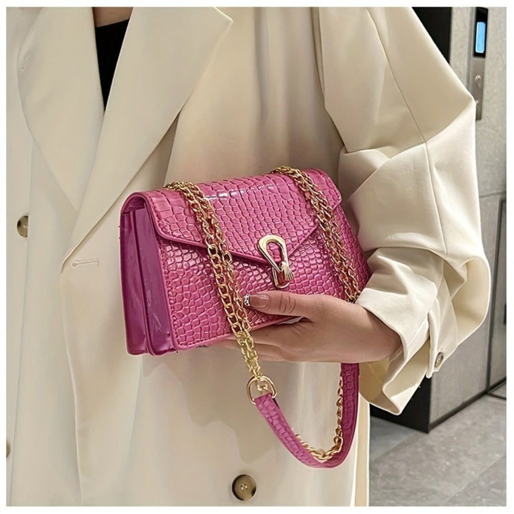 Crossbody Bag for Women – Crocodile Pattern Vintage Detachable Strap | Bag Vero – detail view 29