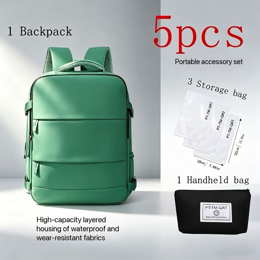 Backpack for Women – 5-Piece, Large Capacity, Expandable, for Travel | Bag Vero – detail view 7