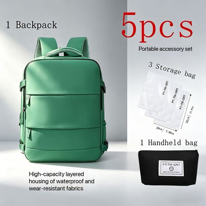 Backpack for Women – 5-Piece, Large Capacity, Expandable, for Travel | Bag Vero – detail view 7