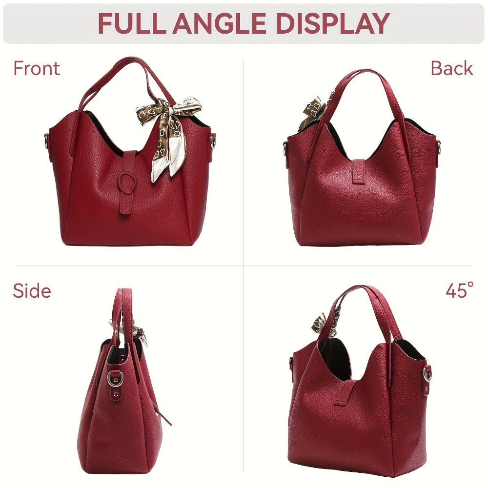 [Versatile Handbag] Versatile Elegant Hand-held Bag | High-end Commuting Crossbody Hand-carried Dual-purpose Fashionable Single-shoulder Handbag, Shopping Bag