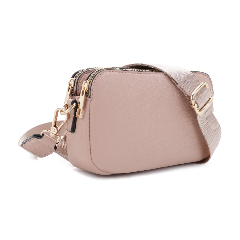 Women's Vegan Leather Handbag - Lightweight Small Crossbody Purse with Adjustable Wide Strap, Zipper Closure & /Korean Style - Casual Everyday in ( Leather) | Ethical Fashion for, Outings & Special Events