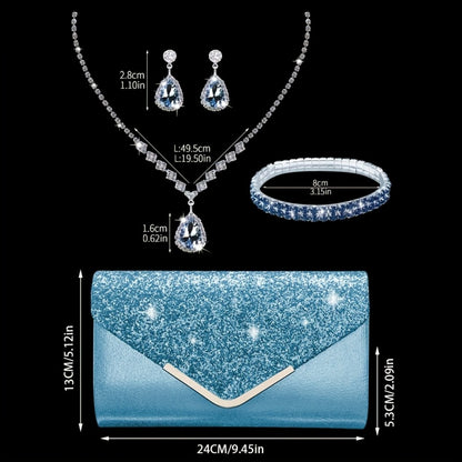 Women's Wallet – Glamorous Sequin Party Clutch Set | Bag Vero – detail view 4
