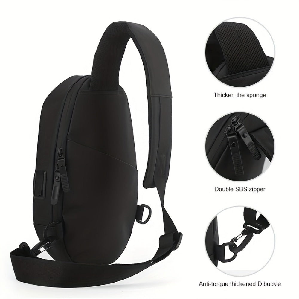 Sling Bag – USB Charging, Waterproof, for Work | Bag Vero – detail view 18