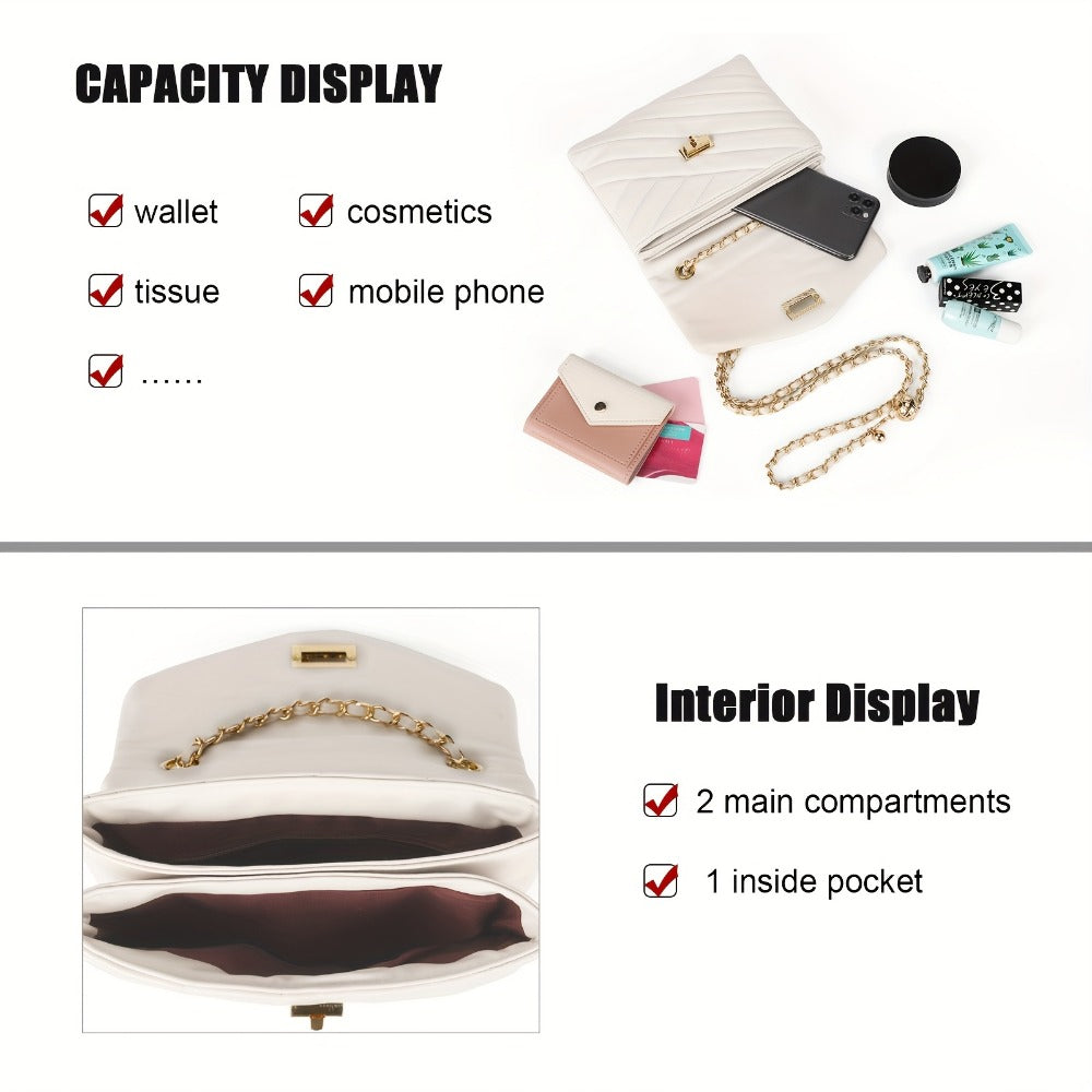 Crossbody Bag for Women – PU Leather, Quilted, for Travel & Everyday Use | Bag Vero – detail view 5