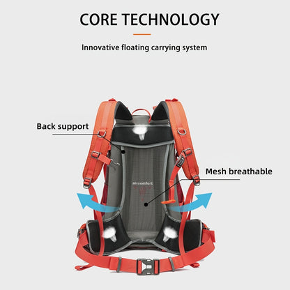 Hiking Backpack for Men Women, 9.25gal Lightweight Travel Camping Backpack Hiking Daypack for Cycling Running, Outdoor Backpack Large Capacity Travel Light Leisure Hiking Backpack Female Sports High Quality Travel Mountaineering Bag