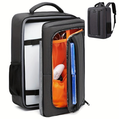 Travel Backpack for Playstation 5, Carrying Case Bag for 17.3-Inch Laptop, Controllers, Game Discs, And More Gaming Additions, for playstation 5 Carrying Case with Multiple Pockets