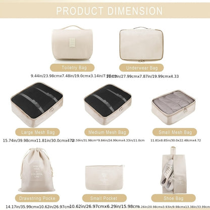 The 8/9pcs Set Includes A Hook Design, Suitable For Multiple Scenarios. It Can Be Hung On Backpacks And Hangers During Business Trips Or Travels Without Taking Up Space. In Student Dormitories, Hanging Items On Bed Frames Or Wardrobes Saves Space.