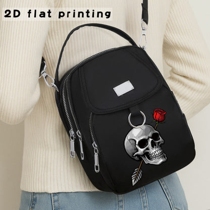 2D Flat Printing 1pc Rose Arrow Pattern Women's Shoulder Bag Casual Bag Hand-held Crossbody Bag, Can Be Used for Business Trips, Can Be Used as a Single Shoulder Crossbody Bag, a Versatile Neutral Bag, the Pattern Position Will Be Biased, 2D Flat