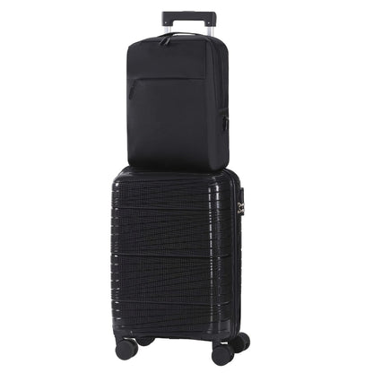 Two-Piece Luggage Set (20" And 14" Backpack) for Travel, Featuring Checked Suitcases That Are Lightweight And Portable, with Hard Sides And Spinner Wheels, Available in Rose Golden, Black, And Dark Blue