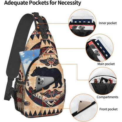 Waist Bag – for Travel & Everyday Use, Tribal Print Chest Native American | Bag Vero – detail view 5