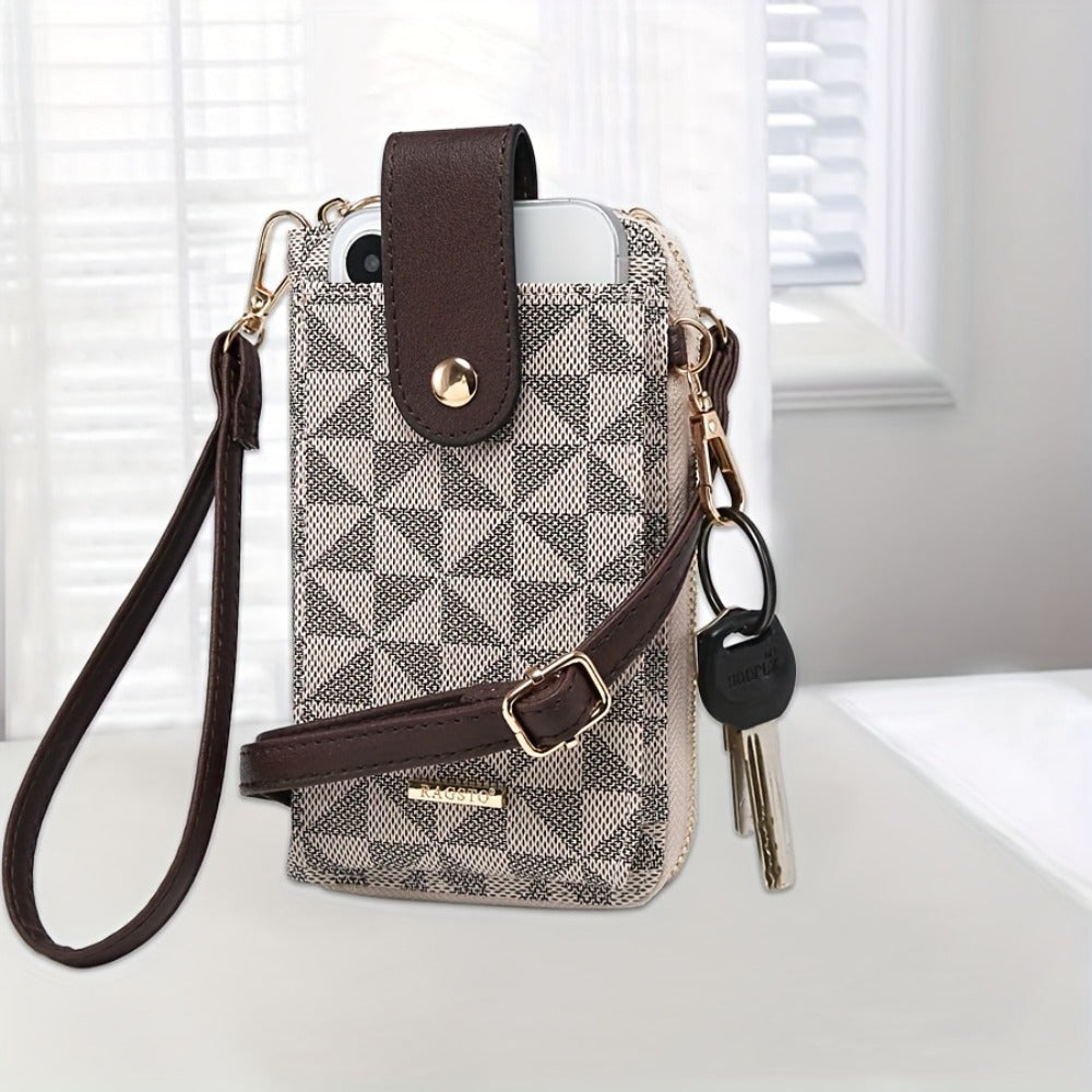 RAGSTO Women's Small Cross-body Mobile Phone Bag Wallet, Mini Shoulder Handbag with Multiple Credit Card Slots, Ladies' Perfect Valentine's Day Gift