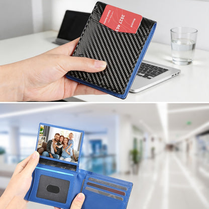 1pc Men's Wallet, Fashion Carbon Fiber & Crosshatch Design, Multiple Colors, Stylish & Slim Bifold, Casual Business Gift for Men