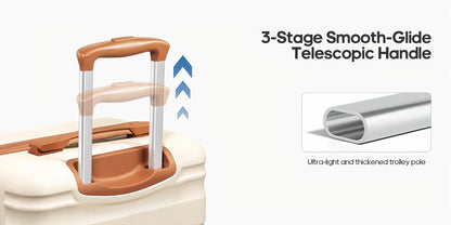 ABS Hard Shell Luggage Set, Including A 20-inch Expandable Backpack Carry-on Luggage (the Luggage Is Not Expandable), Equipped With YKK Zipper Design And TSA Customs Lock, With A Total Of 3pcs, Specially Crafted For Travel And Business Trips.