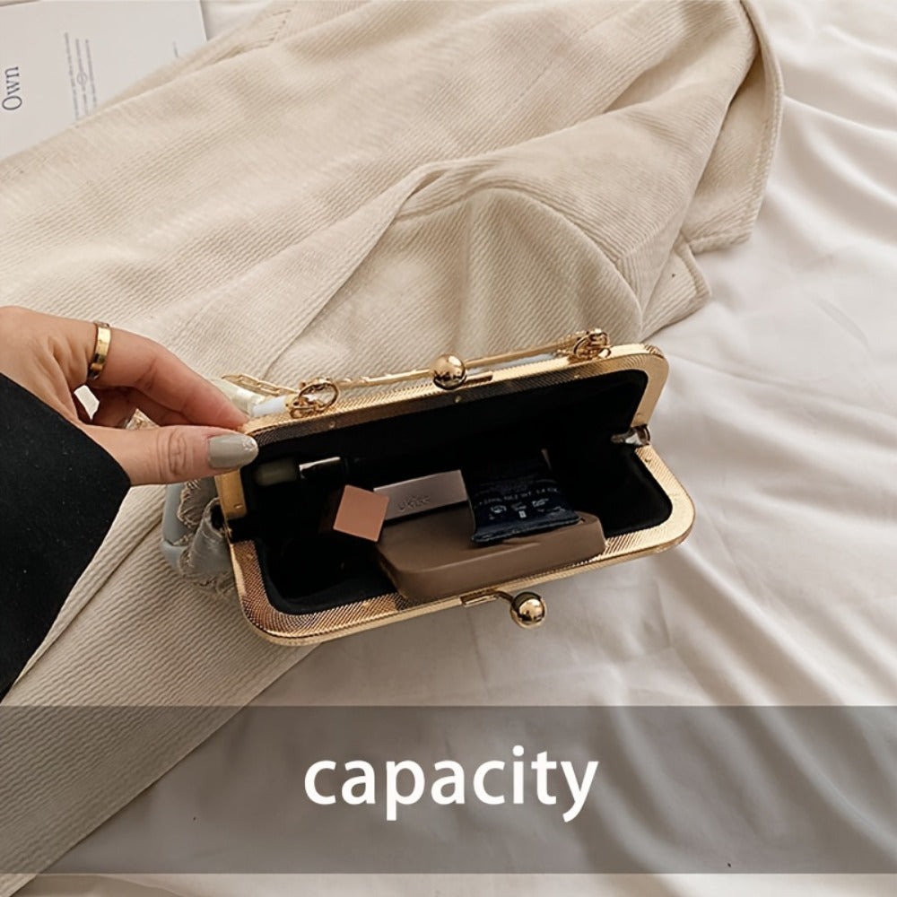 [Christmas Gift Bags] Evening Bags for Women Elegant And Classy, Retro Crossbody Bags, Ethnic Style Evening Bags, Fashion Shoulder Bag with Metal Chain, Handbags for Women Designer, Crossbody Bag Purse Christmas Bags for Gifts Christmas Gift Bags