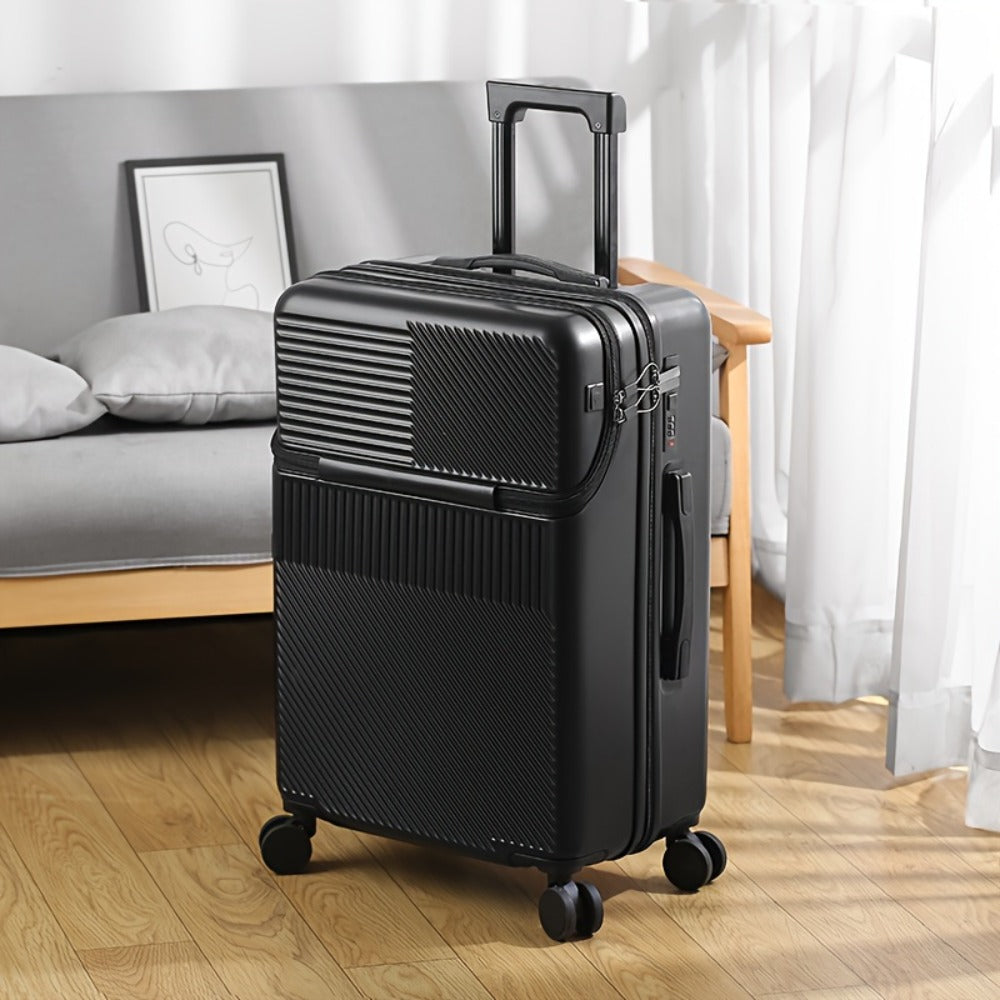 One Piece of Business Luggage Designed for Women, Featuring a Small 20-Inch Size Suitable for Boarding, a Lightweight Trolley Case with a Cup Holder, And a 24-Inch Travel Case Suitable for Both Men And Women Students