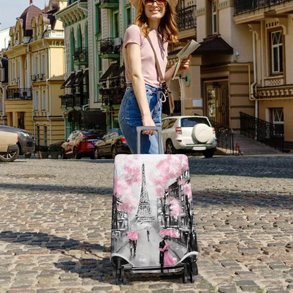 Travel Luggage Cover Suitcase Protector Fits 18-32 Inch Luggage Wheel Covers Patterned Travel Related Items Flower Luggage Protector Elastic Luggage Anti-Scratch S-XL Suitcase Cover M