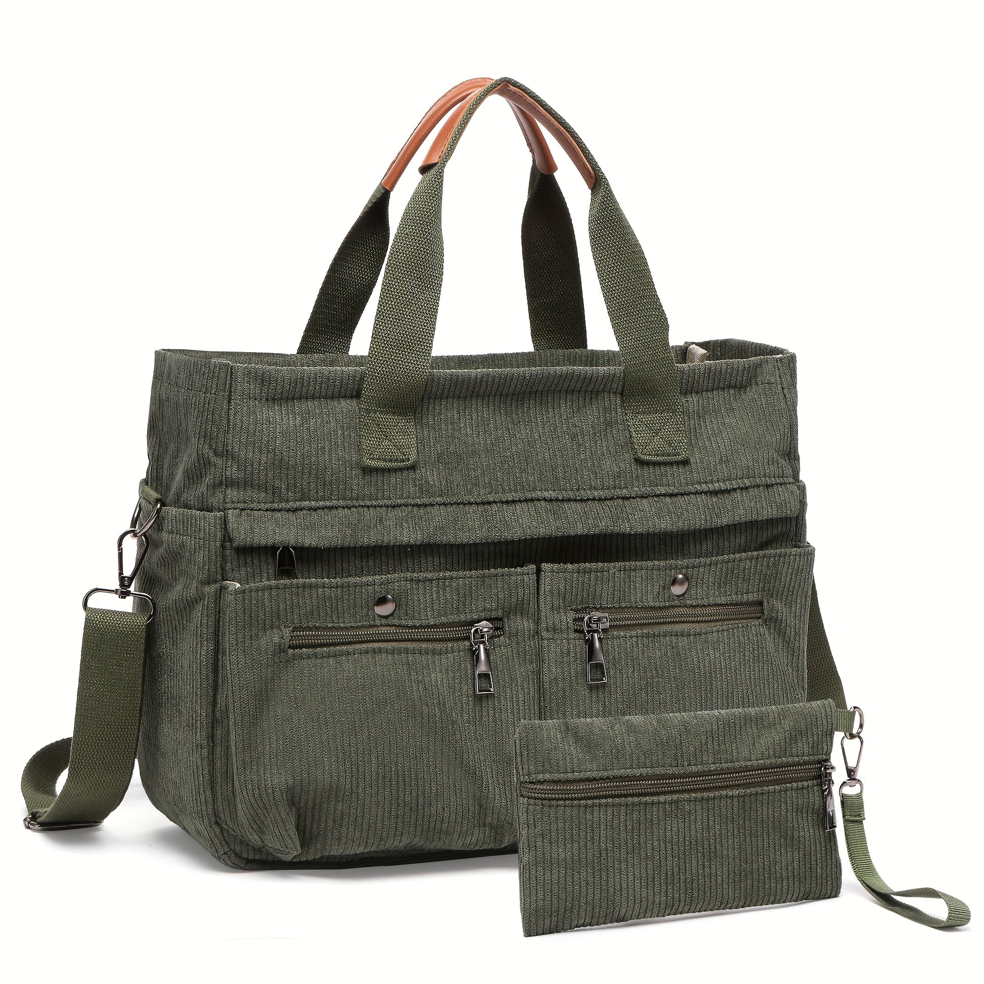 Laptop Bag – 2-Piece, Corduroy, Large Capacity, Adjustable Strap | Bag Vero – detail view 23