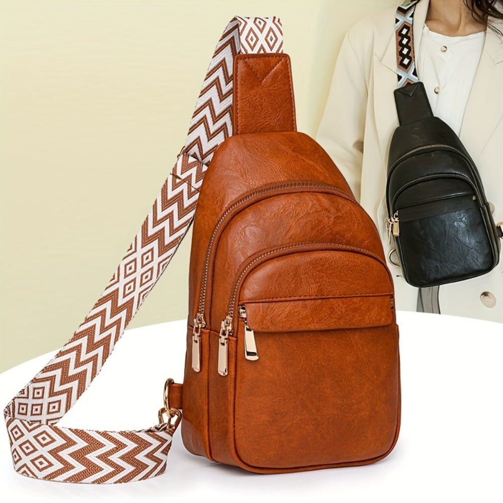 1pc Small Sling Bag for Women Men Crossbody Trendy Belt Bag Crossbody Shoulder Tote Blet Bags Backpack Belt Bag Travel Purse High-quality PU