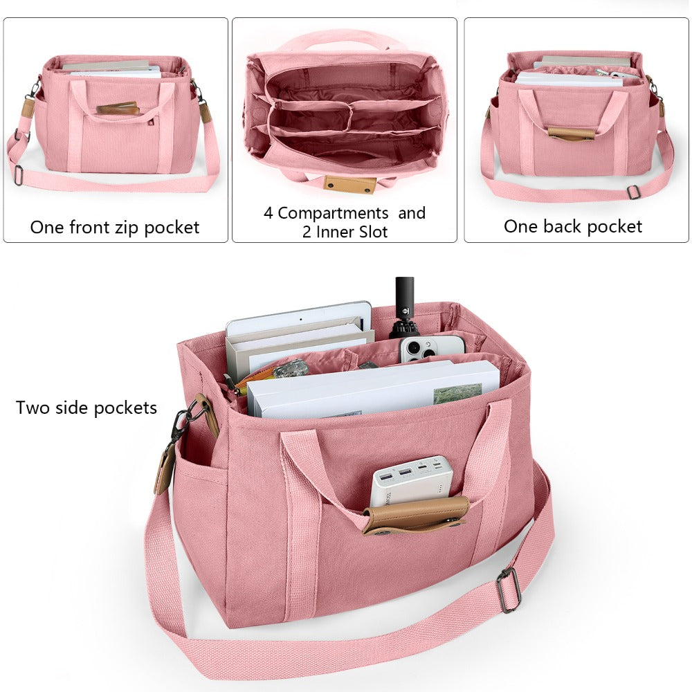 2PCS Sets Canva tote bag with Makeup Bags for Women, Casual Beach Crossbody Hobo Messenger Handbag Purses Bags for Work Gym Travel Shopping