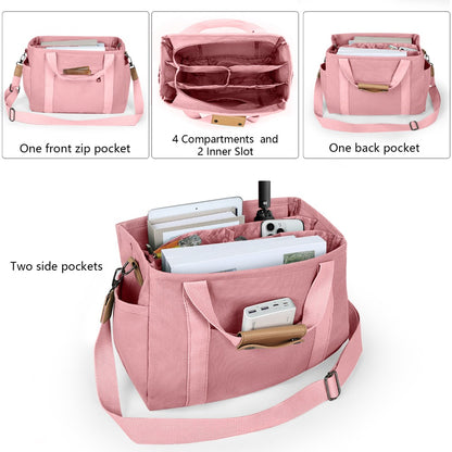 2PCS Sets Canva tote bag with Makeup Bags for Women, Casual Beach Crossbody Hobo Messenger Handbag Purses Bags for Work Gym Travel Shopping
