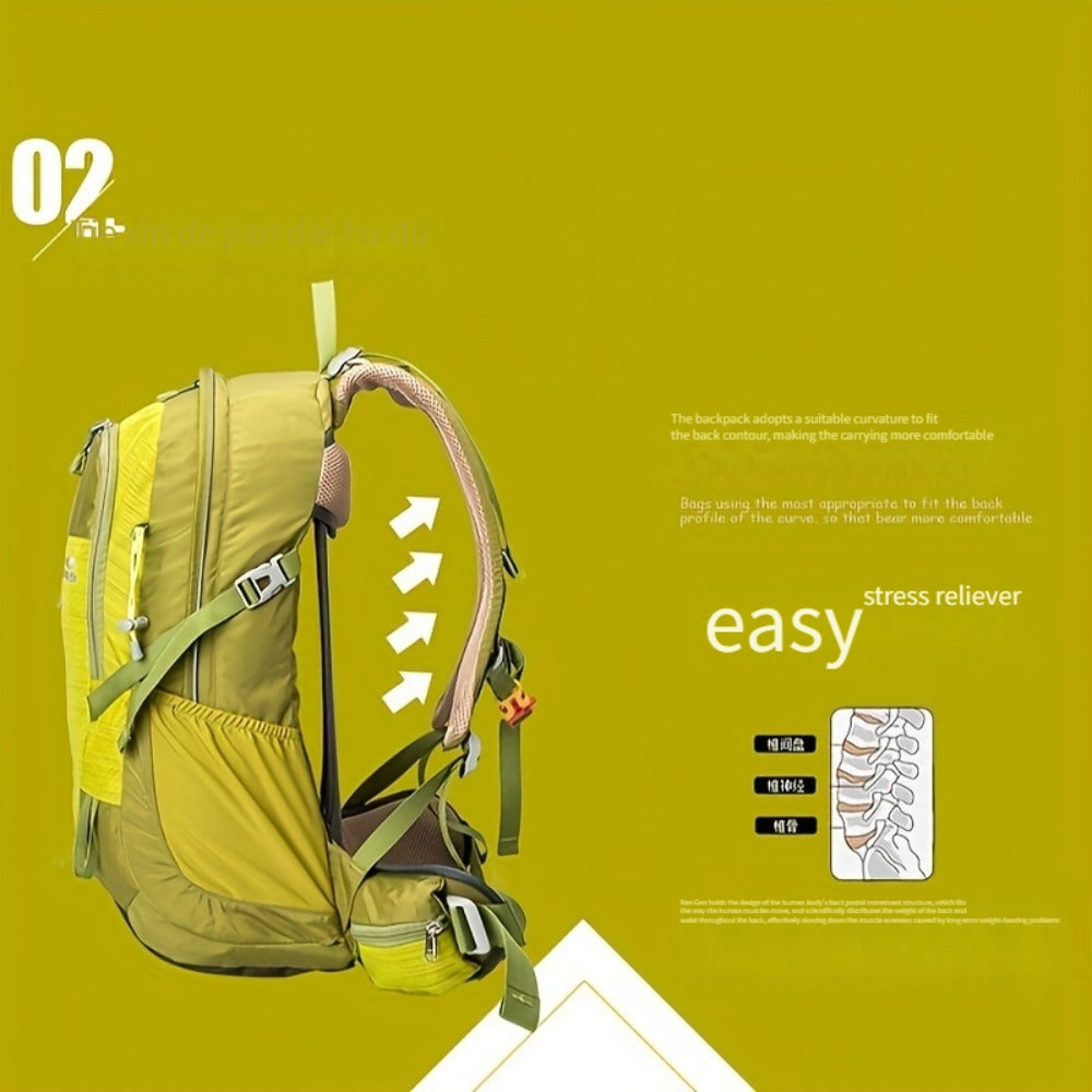 Large Capacity Hiking Outdoor Mountaineering Travel Backpack, Camping Travel Backpack, Nylon Waterproof Backpack, Ideal for Gifts, Suitable for Men And Women