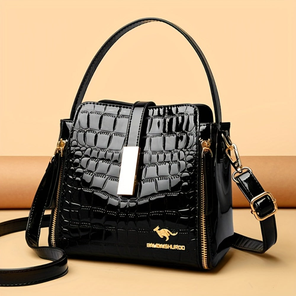 2026 New Style Bucket Bags for Women - High-End 2026 New Crocodile Pattern Bags for Middle-Aged And Elderly Women, Shoulder Crossbody Bags, Handheld Mom Bags, Women's Wallets, Multi-Functional Shoulder Bags