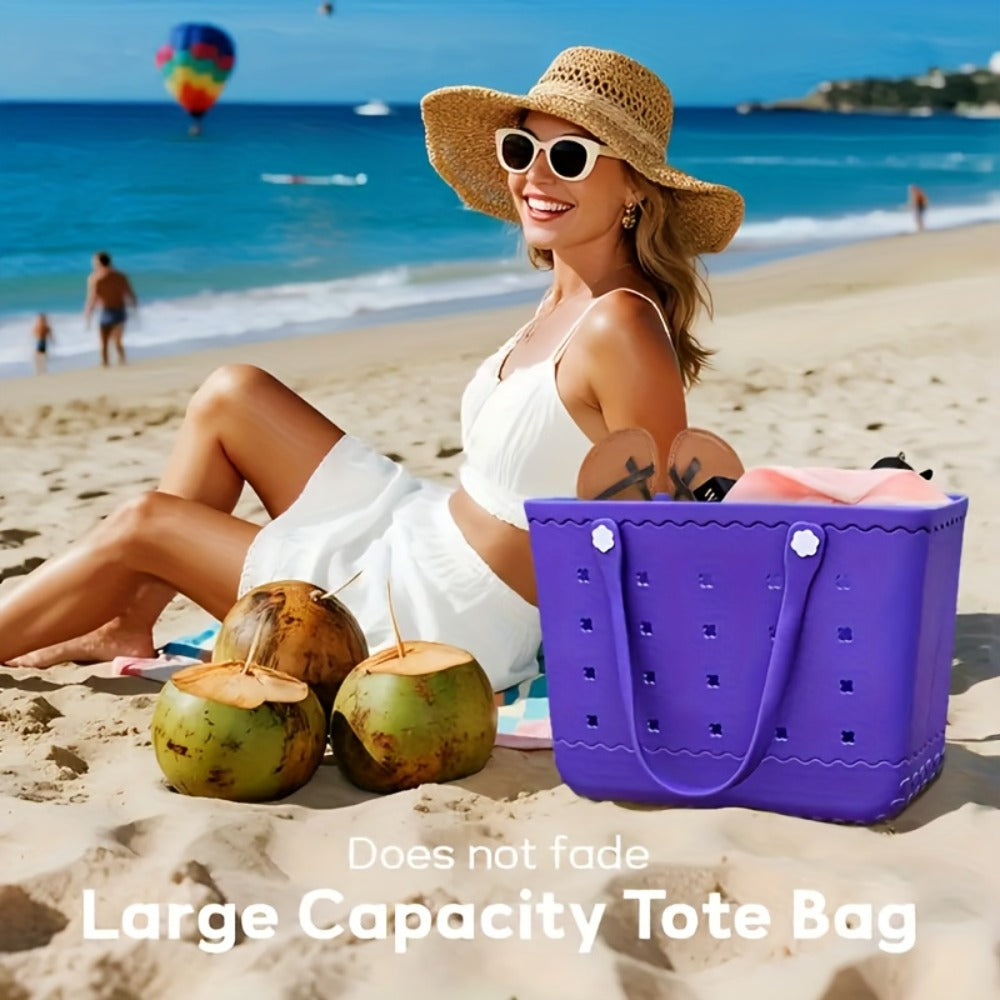 2026 New Large Capacity EVA Beach Bag, Rubber Tote Bag, Travel Bag, Easy To Organize - Easy To Clean, Sturdy And Durable | Perfect For Shopping, Travel, Parties And Outdoor Activities | Great For The Beach, Holiday Trips, And As A Gift For Family